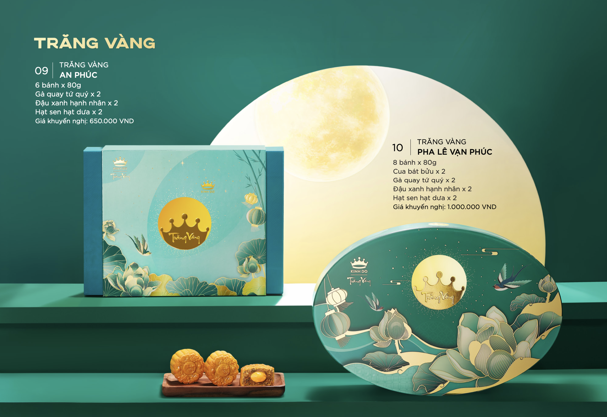 Bánh trung thu kinh đô trăng vàng
